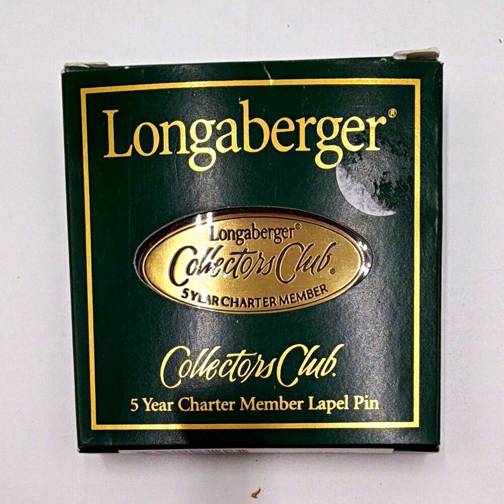 Longaberger Collectors Club 5 Year Charter Member Gold Lapel Pin 2000 74675